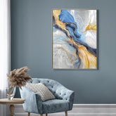 Celestial Rift - Hand Painted Textured Aluminum Wall Art.